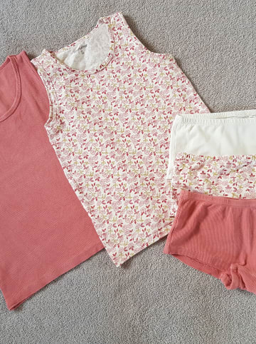Minymo 2er-Set: Hemdchen in Weiß/ Rosa