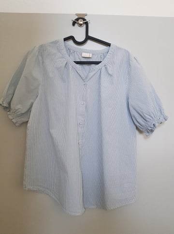 NÜMPH Bluse "Nuardith" in Hellblau/ Weiß