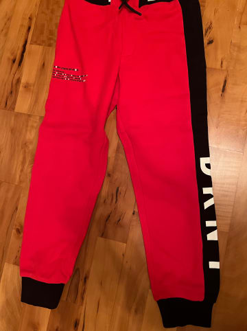 DKNY Sweathose in Rot/ Schwarz