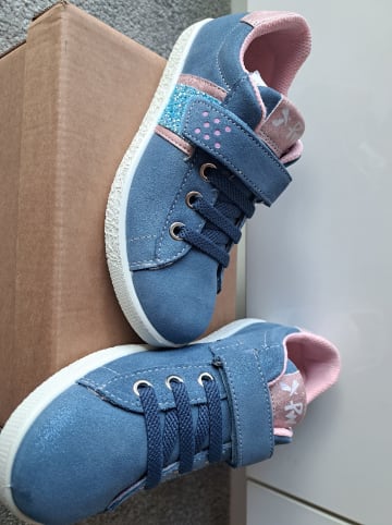 lamino Leder-Sneakers in Dunkelblau