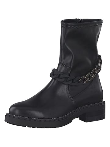 Tamaris Leder-Boots in Schwarz