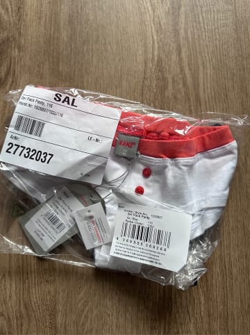 Kanz 2er-Set: Pantys in Weiß/ Orange/ Dunkelblau