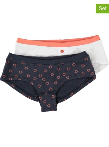 Kanz 2er-Set: Pantys in Weiß/ Orange/ Dunkelblau