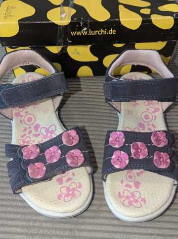 Lurchi Leder-Sandalen "Diana" in Dunkelblau/ Pink