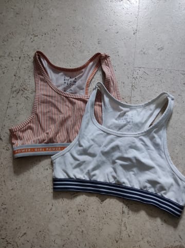 Sanetta 2er-Set: Bustiers in Beige/ Orange