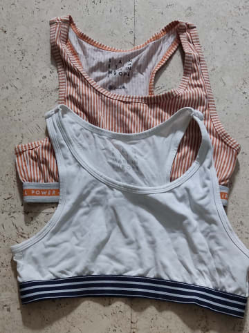 Sanetta 2er-Set: Bustiers in Beige/ Orange
