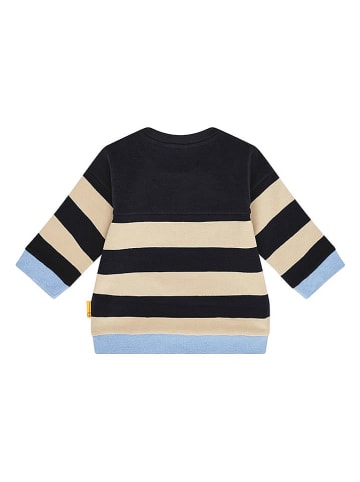 Steiff Sweatshirt in Schwarz/ Beige/ Hellblau