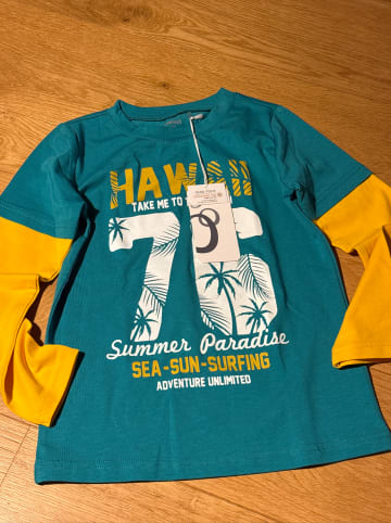 lamino Longsleeve in Grün/ Gelb