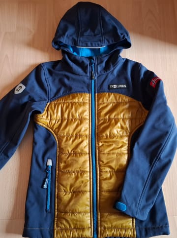 Trollkids Softshelljacke "Lysefjord" in Braun/ Dunkelblau
