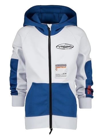Vingino Sweatjacke "Octer" in Blau/ Weiß