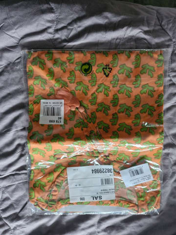 Heine Bluse in Apricot/ Grün