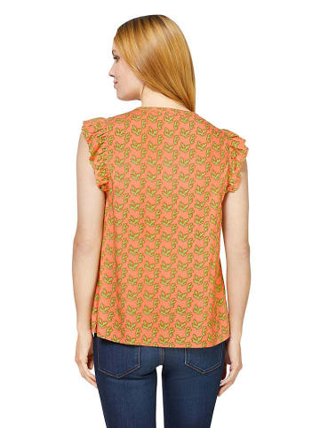 Heine Bluse in Apricot/ Grün