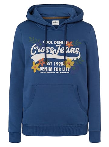 Cross Jeans Hoodie in Blau