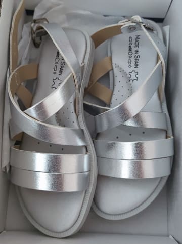 Little Sky Leder-Sandalen in Silber