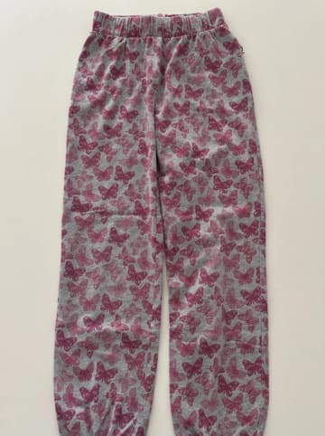 lamino Hose in Pink/ Grau meliert