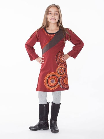 Aller Simplement Kleid in Rotbraun/ Orange