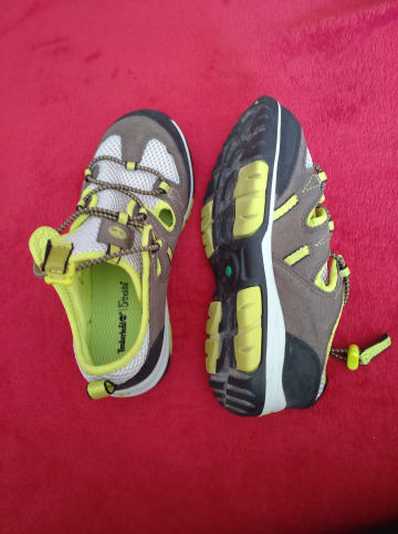 Timberland Wanderschuhe "Zip Trail" in Braun/ Neongelb