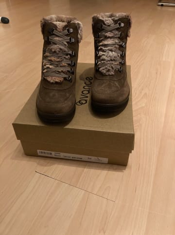 avance shoes Leder-Boots in Braun