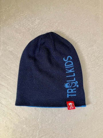 Trollkids Wende-Beanie "Troll" in Dunkelblau/ Hellblau