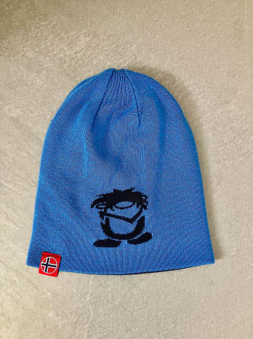 Trollkids Wende-Beanie "Troll" in Dunkelblau/ Hellblau
