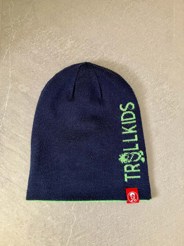 Trollkids Wende-Beanie "Troll" in Dunkelblau/ Hellgrün