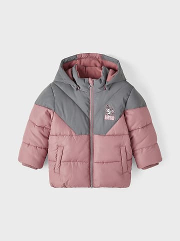 name it Winterjacke "Maren" in Rosa/ Grau