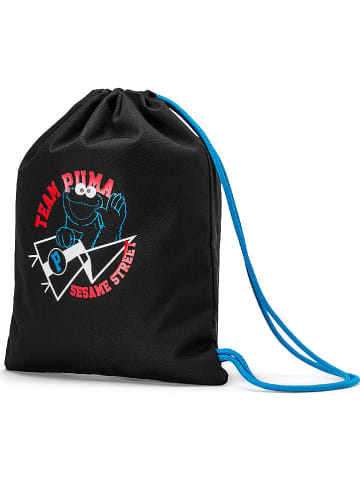 Puma Sportbeutel "Sesame Street" in Schwarz/ Hellblau - (B)31 x (H)38 x (T)1 cm