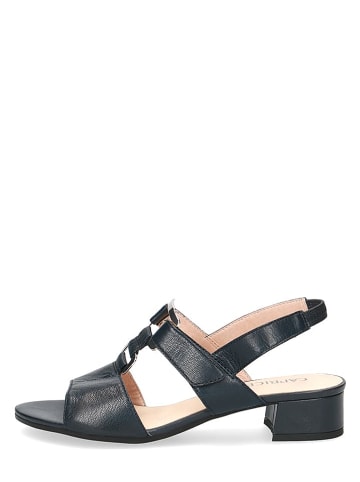 Caprice Leder-Sandaletten "Carla" in Dunkelblau