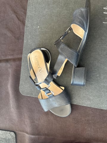 Caprice Leder-Sandaletten "Carla" in Dunkelblau