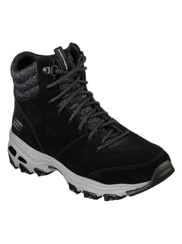 Skechers Leder-Boots "D'Lites Chill Flurry" in Schwarz