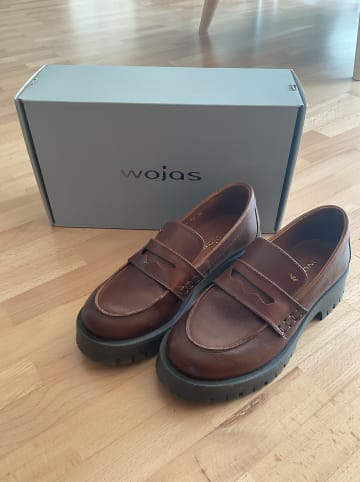 Wojas Leder-Mokassins in Hellbraun