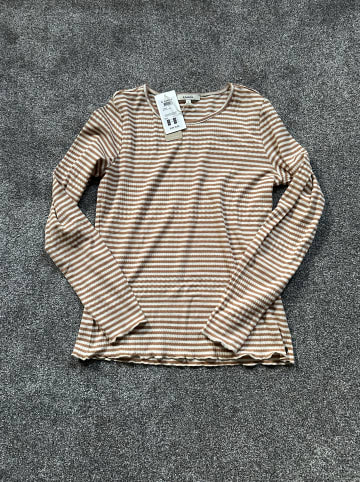 Garcia Longsleeve in Camel/ Weiß