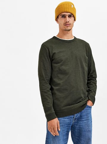 SELECTED HOMME Sweatshirt in Khaki