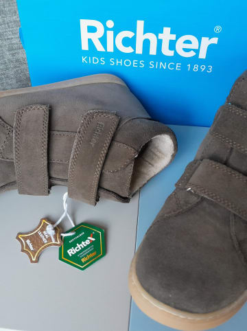 Richter Shoes Leder-Barfußschuhe "Dash" in Khaki