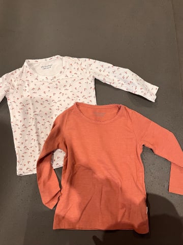 Minymo 2er-Set: Longsleeves in Rosa/ Creme