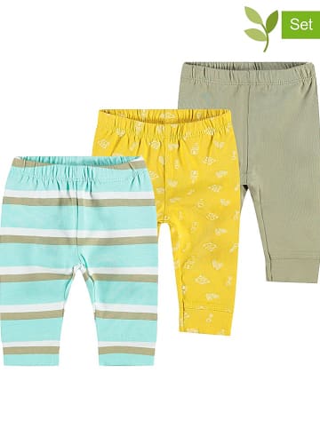 name it 3er-Set: Lange Unterhosen "Henri" in Khaki/ Gelb/ Türkis