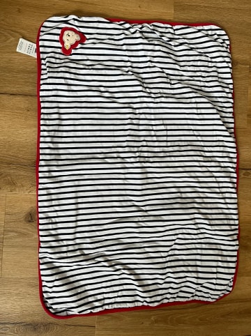 Steiff Decke in Dunkelblau/ Weiß - (L)95 x (B)65 cm