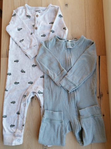 carter's 2er-Set: Overalls in Blau/ Grau