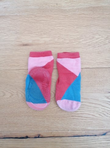 ewers 2er-Set: ABS-Socken "SoftStep" in Rot/ Rosa/ Blau
