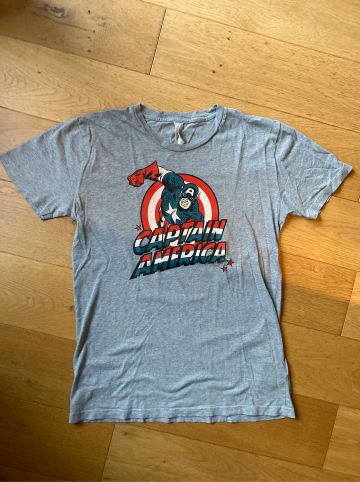 Logoshirt T-Shirt Captain America in grau-meliert