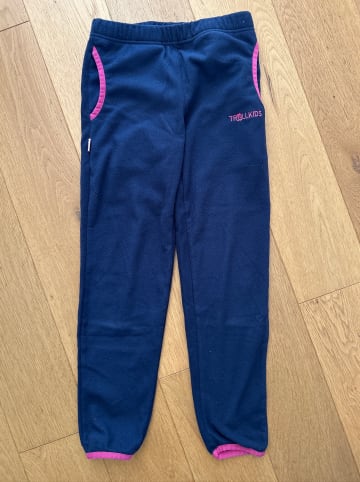 Trollkids Fleece Hose "Troll" in Marineblau / Magenta