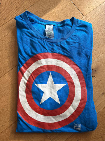 Logoshirt T-Shirt Marvel - Captain America Logo in blau