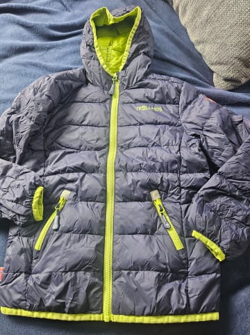 Trollkids Daunenjacke "Dovrefjell" in Dunkelblau/ Limette