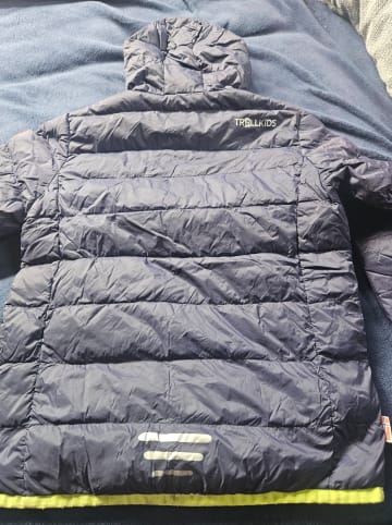Trollkids Daunenjacke "Dovrefjell" in Dunkelblau/ Limette