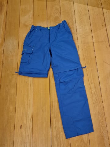 Trollkids Zipp-Off-Trekkinghose "Oppland" - Slim fit - in Blau