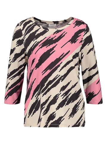 Gerry Weber Longsleeve in Beige/ Rosa/ Schwarz