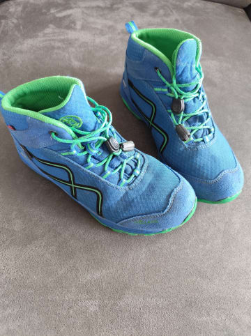 Trollkids Trekkingschuhe "Nordland Hiker Mid" in Blau/ Grün