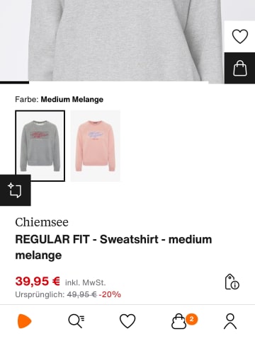 Chiemsee Sweatshirt in Grau