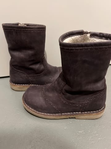 POM POM Leder-Boots Stiefel in Braun