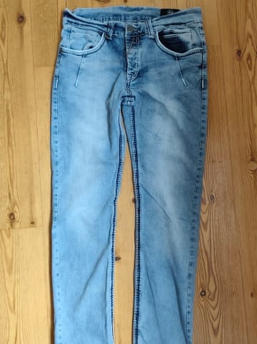 AMICA JEANS Denim Jeans Dicke Naht Hose Big Seam in Hellblau